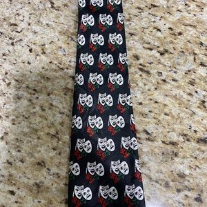 Mens Fratello Drama Mask Happy & Sad Roses Novelty  Necktie Tie